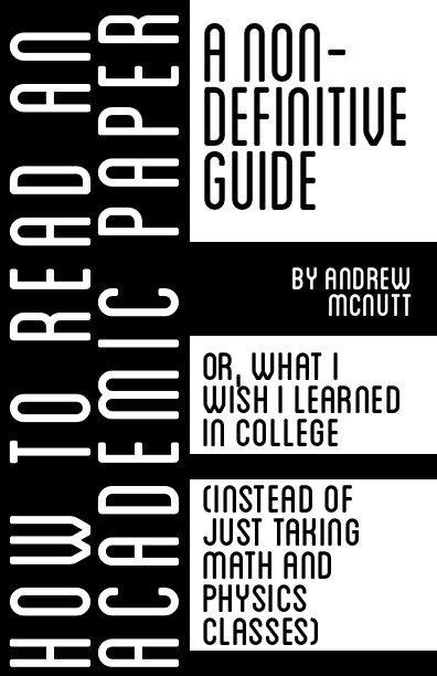 The cover for the how to read an academic paper zine.